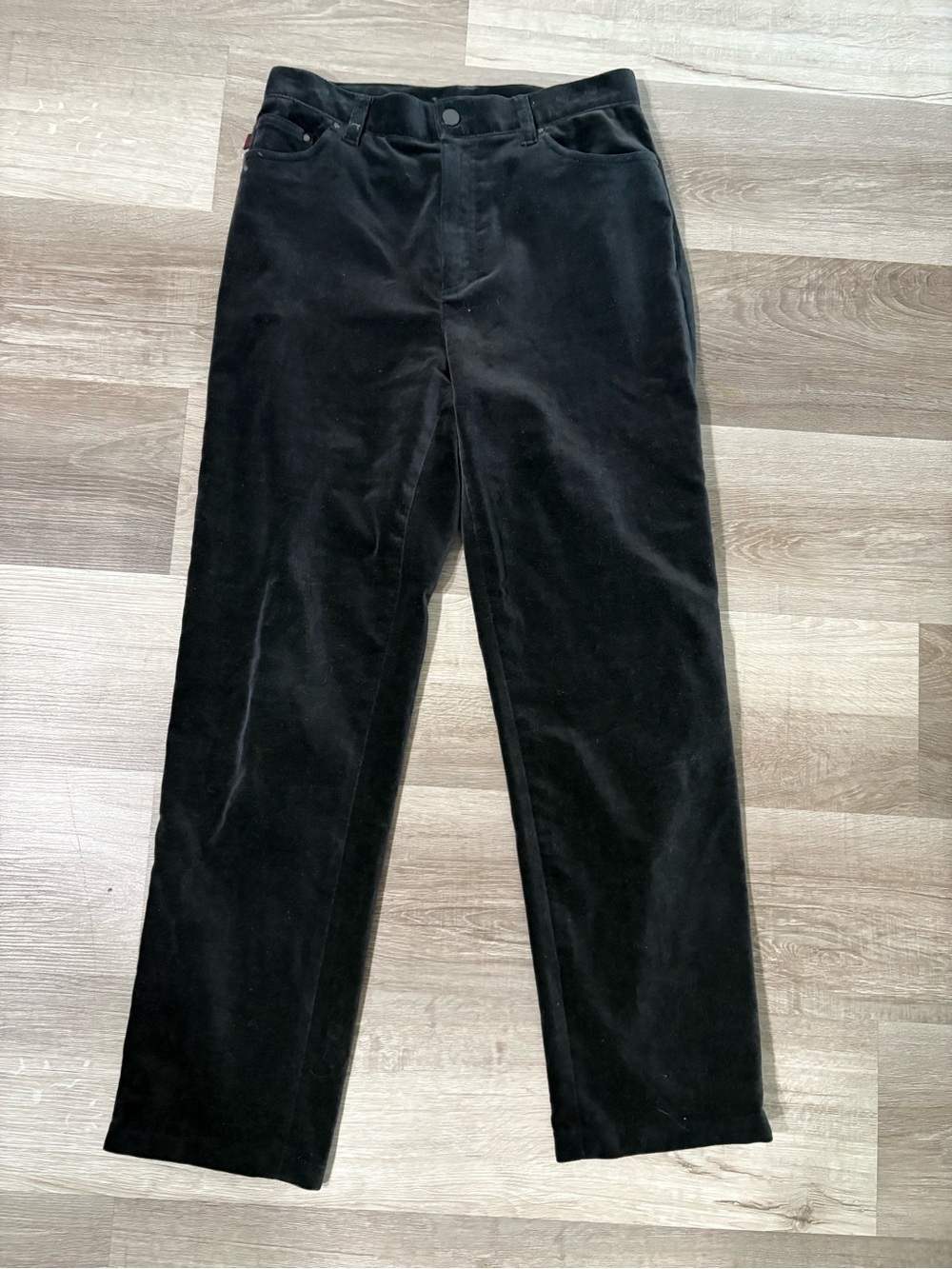 Lauren Ralph Lauren black velvet pants.
